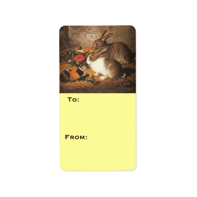 Two Rabbits and a Guinea Pig Label (Front)