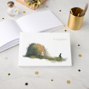 Two Rabbits in a field Guest Book