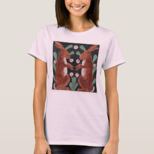 Two Rabbits in a Garden ca. 1880 T-Shirt