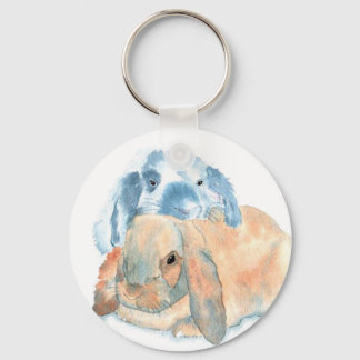 Two Rabbits Keychain