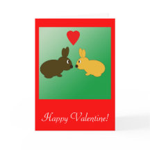 Two Rabbits Valentine Card