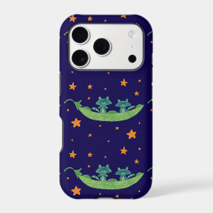 Two Raccoons in a Pea Pod   Whimsical Folk Art