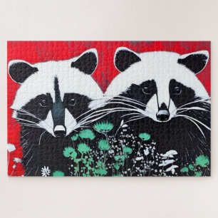 Two Raccoons Jigsaw Puzzle