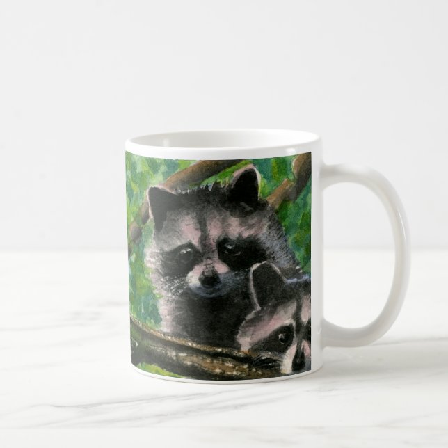 Two Racoon Bandits Up A Tree Mug (Right)