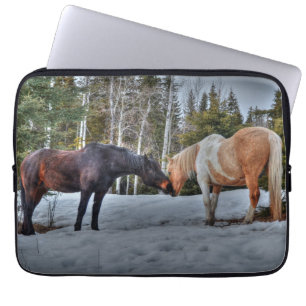 Two Ranch Horses "Year of the Horse" Equine Photo Laptop Sleeve