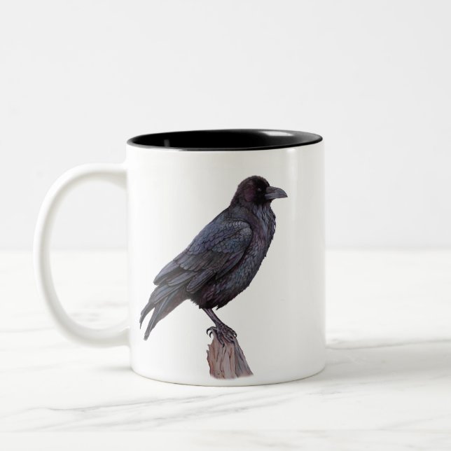 Two Ravens Coffee Mug (Left)