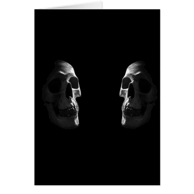 Two real smiling skulls (Front)