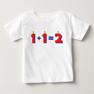 Two Red 2nd Birthday Baby Girl Boy T-Shirt