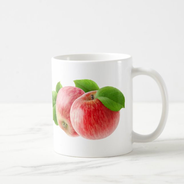 Two red apples coffee mug (Right)