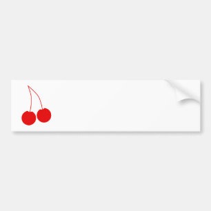 Two Red Cherries. Bumper Sticker