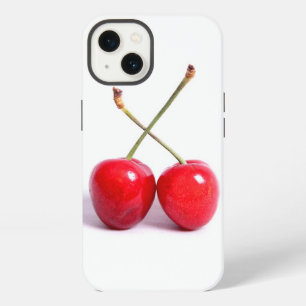Two Red Cherries On White iPhone 13 Case