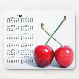 Two Red Cherries Photo 2012 Calendar Mousemat