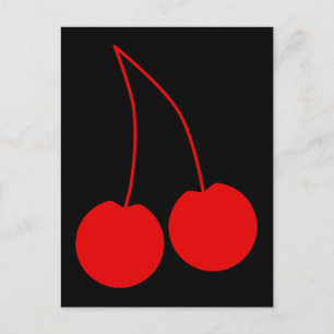 Two Red Cherries. Postcard