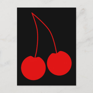 Two Red Cherries. Postcard
