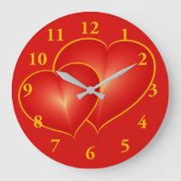 Two Red Hearts, Modern Digital Art Graphic