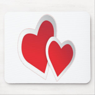 Two Red Hearts Mousepad