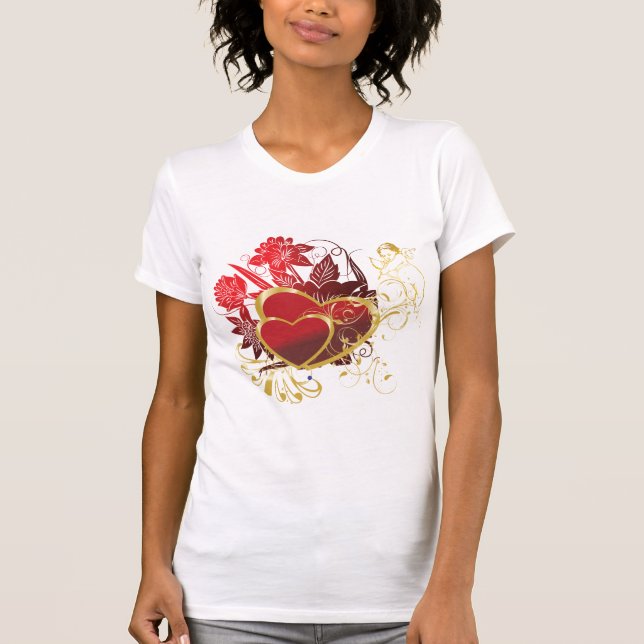 Two Red Hearts T-Shirt (Front)