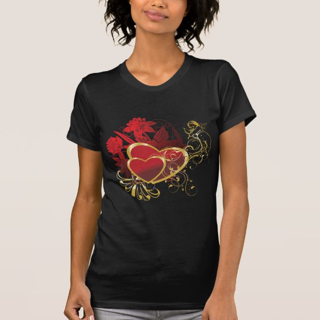 Two Red Hearts T-Shirt (Front)