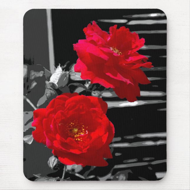 TWO RED ROSES MOUSE MAT (Front)
