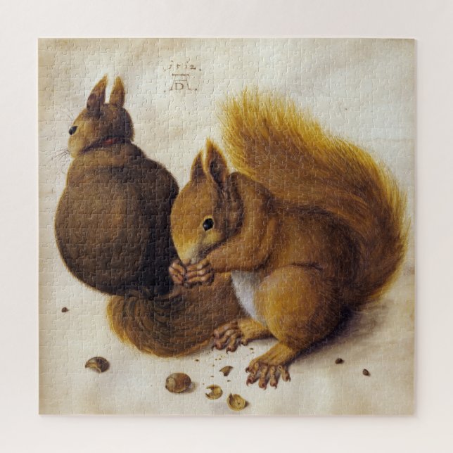 Two Red Squirrels (by Albrecht Dürer) Jigsaw Puzzle (Vertical)