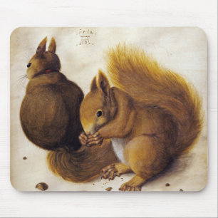 Two Red Squirrels (by Albrecht Dürer) Mouse Mat