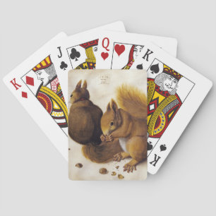 Two Red Squirrels (by Albrecht Dürer) Playing Cards