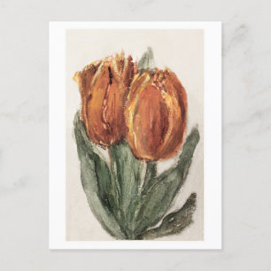 Two Red Tulips by Sientje Mesdag-van Houten Postcard