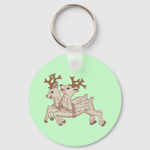 Two Reindeer Key Ring