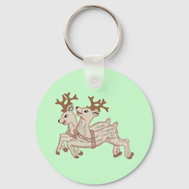 Two Reindeer Key Ring (Front)