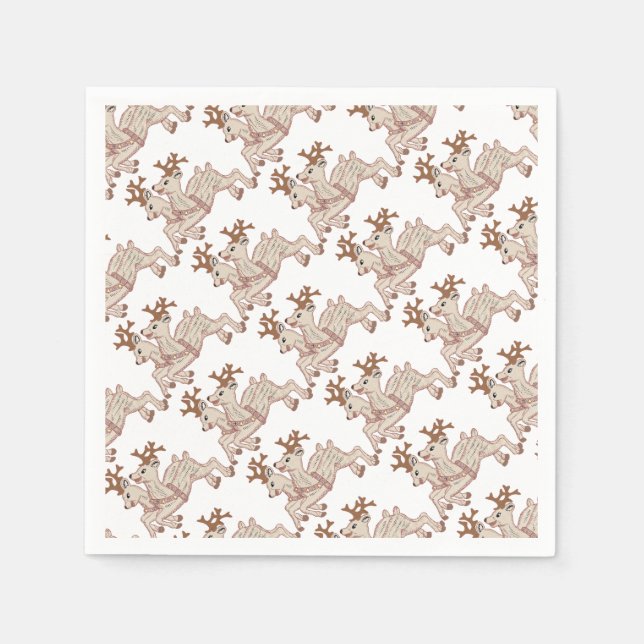 Two Reindeer Napkin (Front)
