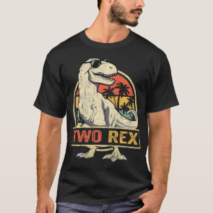 Two Rex 2Nd Birthday Boy Second Dinosaur 2 Year Ol T-Shirt