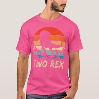 Two Rex 2Nd Birthday Gift Second Dinosaur 2 Year O T-Shirt