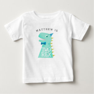 TWO REX Birthday Boy Dinosaur Baby T-Shirt