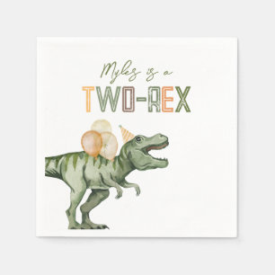 Two-Rex Birthday Party Napkins