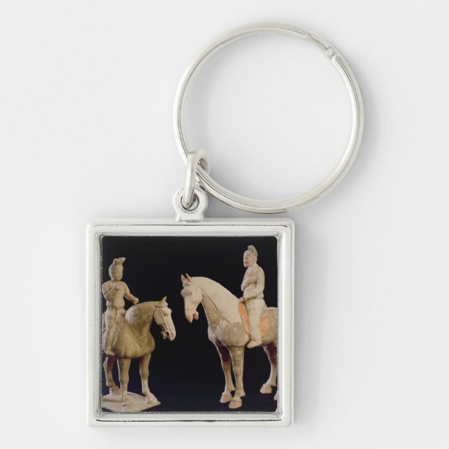 Two Riders, Chinese, Tang dynasty (618-906) (terra Key Ring (Front)