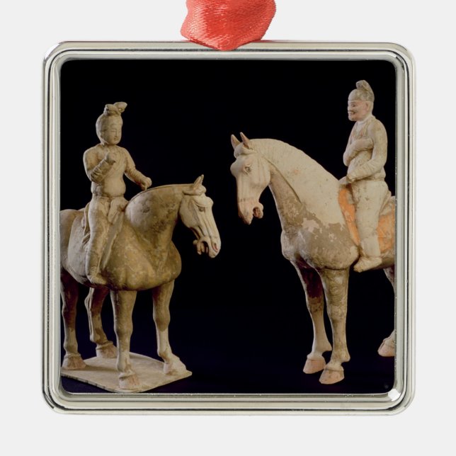 Two Riders, Chinese, Tang dynasty (618-906) (terra Metal Tree Decoration (Front)