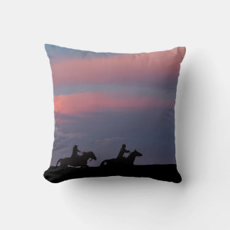 Two Riders, One Horizon Cushion