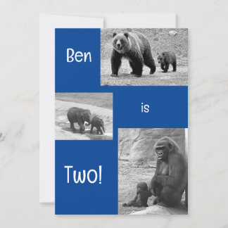 Two-rific Zoo Birthday Party Invitation