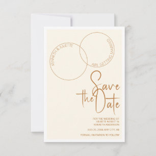 Two Rings Save The Wedding Date Invitation