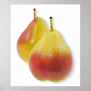 Two ripe pears poster