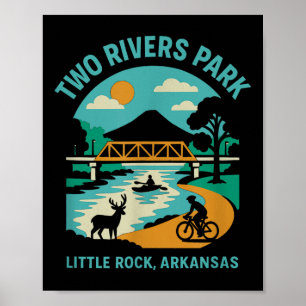 Two Rivers Park In Little Rock, Arkansas, Bridge V Poster