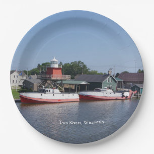 Two Rivers, Wisconsin paper plate