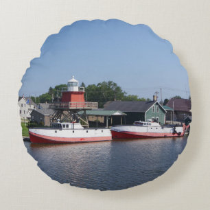 Two Rivers, Wisconsin round pillow