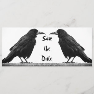 Two Rooks Goth Save the Date Invitation Card