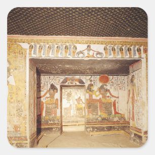 Two rooms from the Tomb of Nefertari Square Sticker