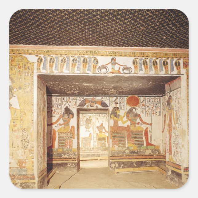 Two rooms from the Tomb of Nefertari Square Sticker (Front)