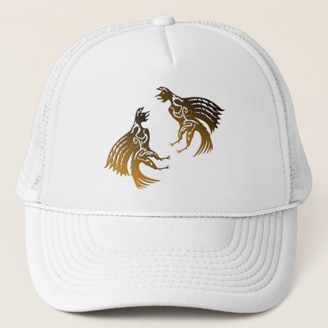 two roosters trucker hat (Front)