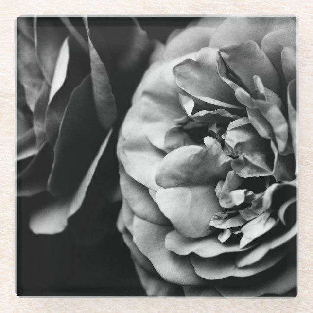 two roses glass coaster (Front)