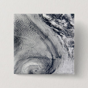 Two S-Shaped Polar Hurricanes 15 Cm Square Badge