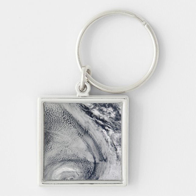 Two S-Shaped Polar Hurricanes Key Ring (Front)